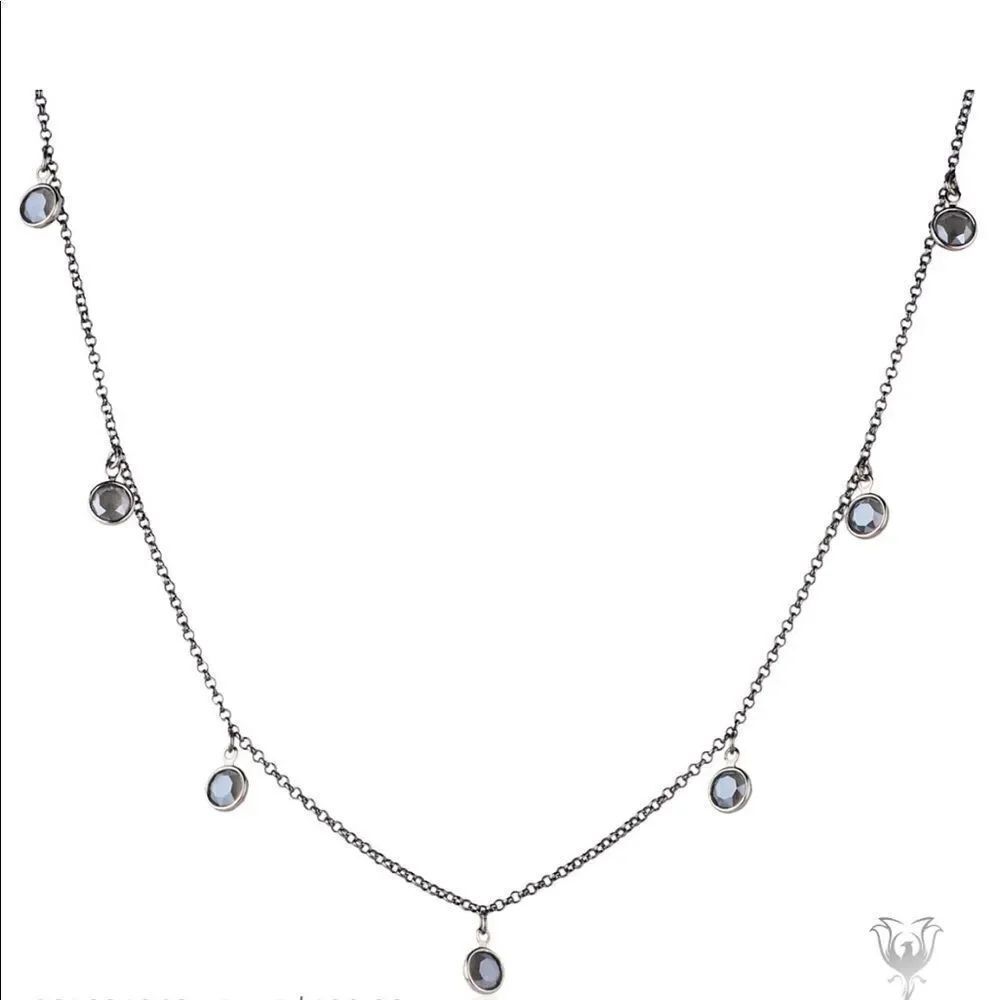 Choker authentic Swarovski crystals Black Rhodium plated